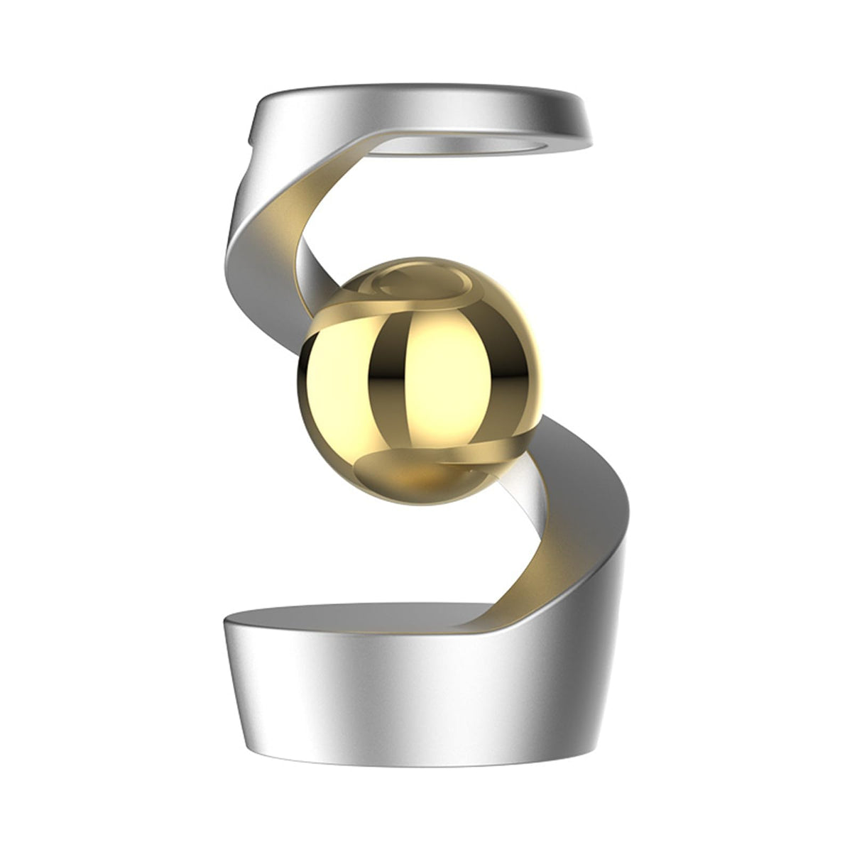 Wecsv kinetic desk toy with silver-gold ball spins, aiding focus and calm on the desk