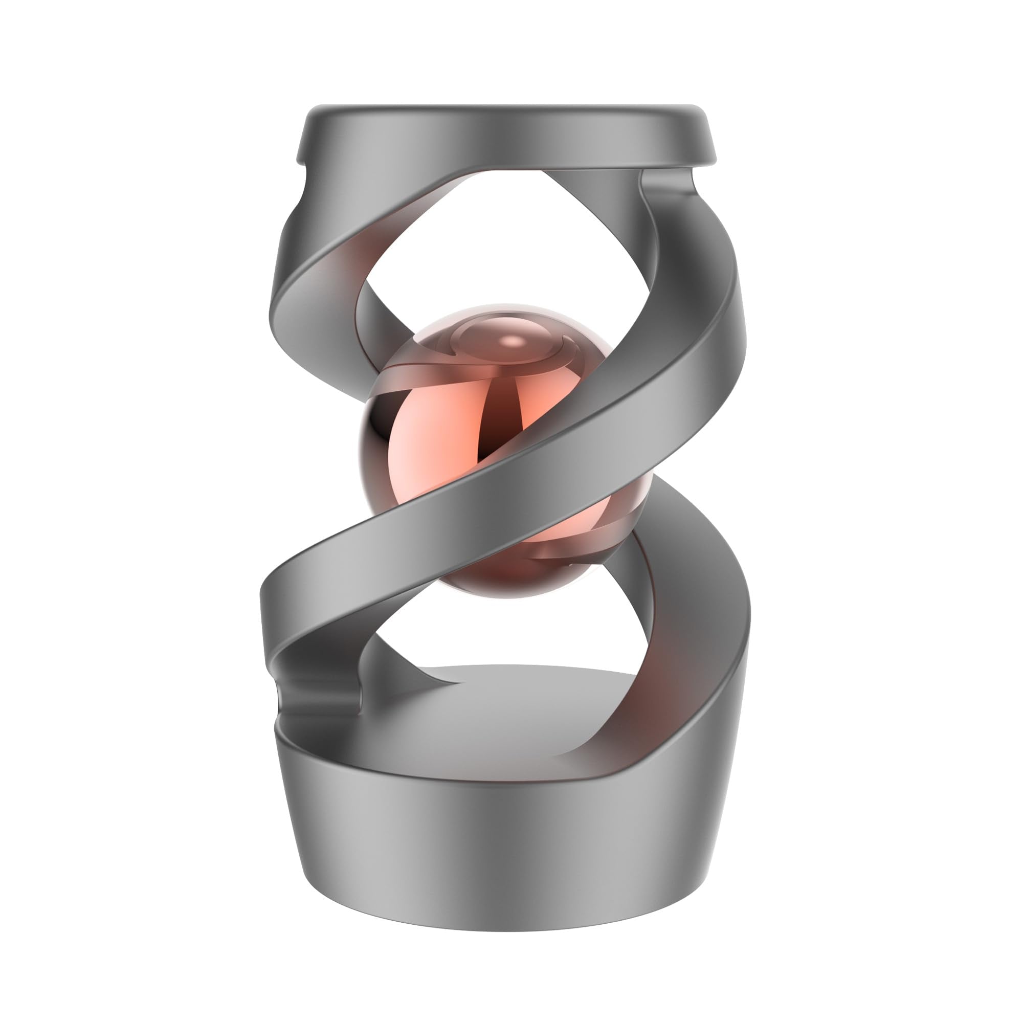 Wecsv Rose Gold kinetic desk toy with rotating ball for focused work sessions