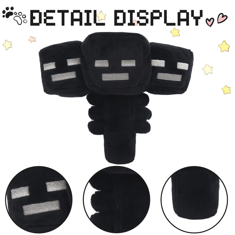 Weddye pixel-style Wither Storm plush back view perfect for photos and cuddling.