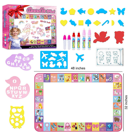 Wedopro water doodle mat with pens for vibrant, mess-free color.