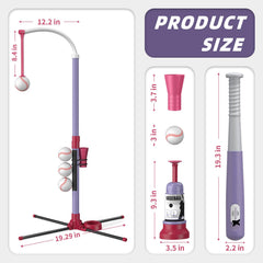 Wee Wonders 3-in-1 T Ball Set storage-bag keeps parts organized after play.
