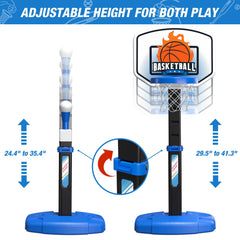 Wee Wonders adjustable height hoop grows with your child for continued challenges.