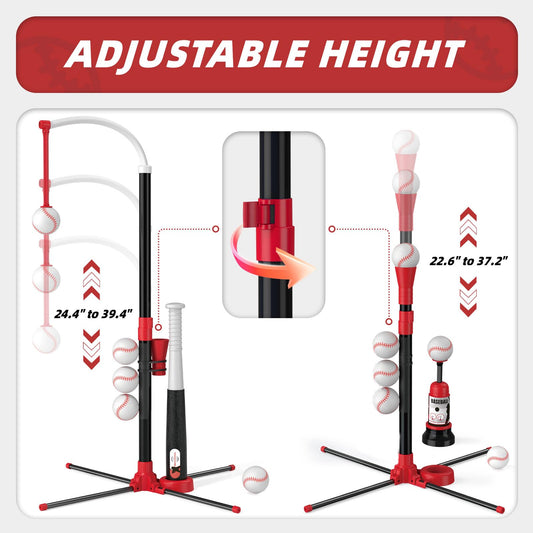 Wee Wonders T-ball stand with adjustable height supports growing skills outdoors