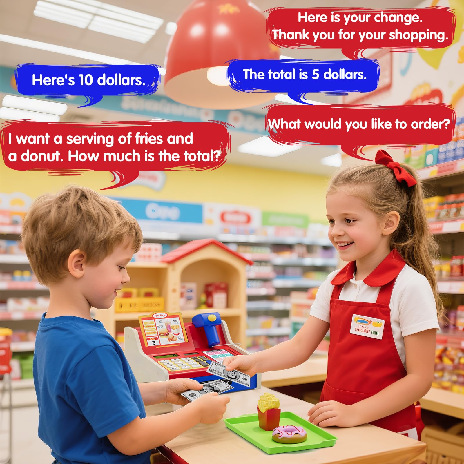 Wee Wonders menus and cards enhance interactive restaurant scenes.