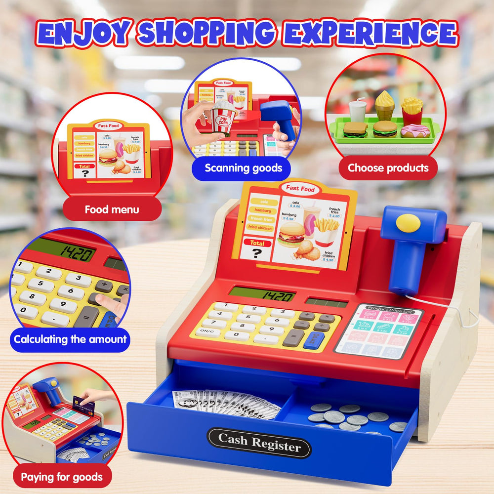 Wee Wonders rechargeable cash register enabling long play sessions without frequent charging.