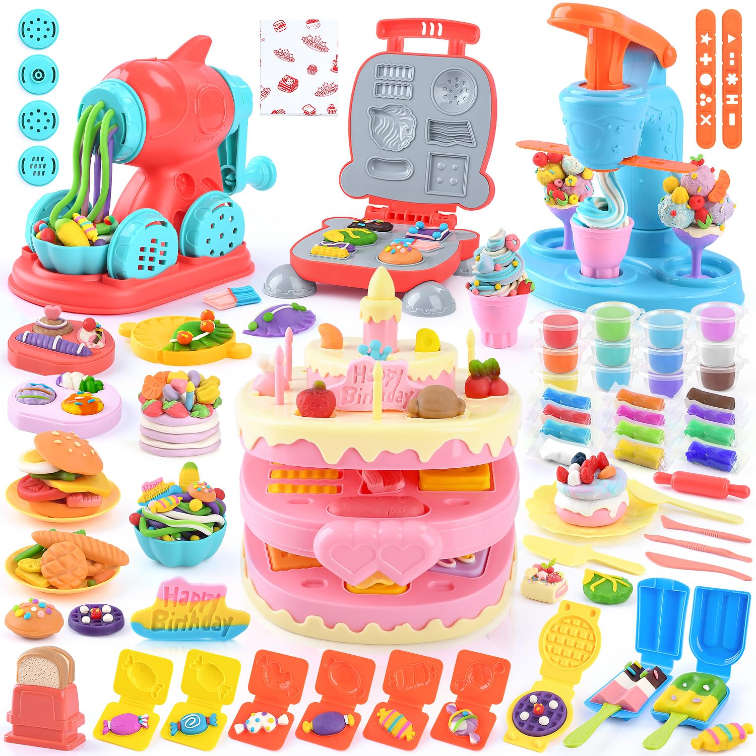WeeHomm 4-in-1 color dough machine with ice cream option for imaginative play