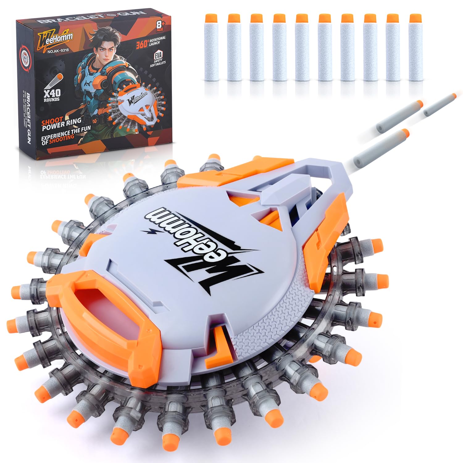 WeeHomm foam blaster set with darts for outdoor play and group fun