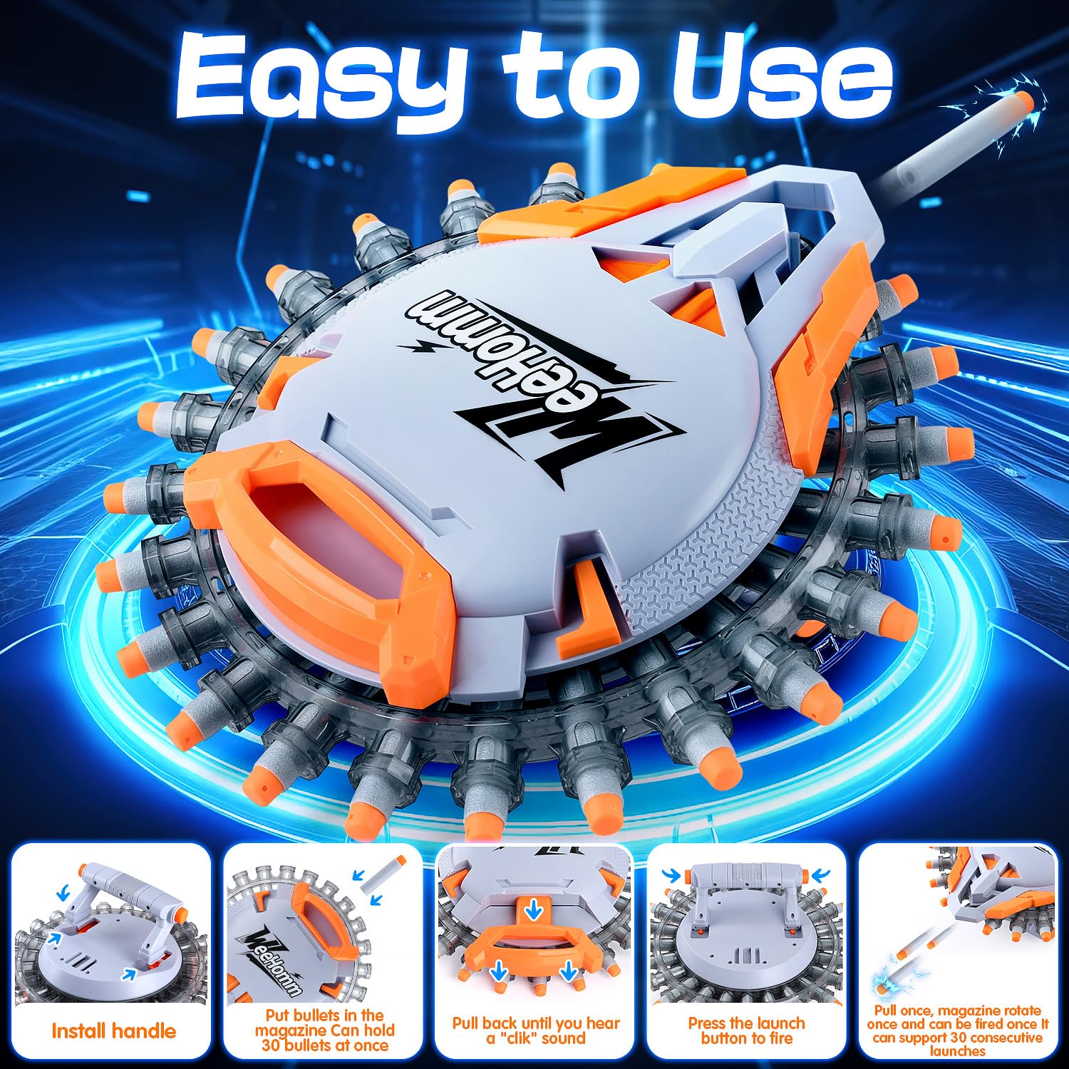 WeeHomm launch shield for quick defense and continuous firing play