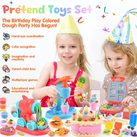 WeeHomm pancake hamburger maker with dough for creative pretend meals