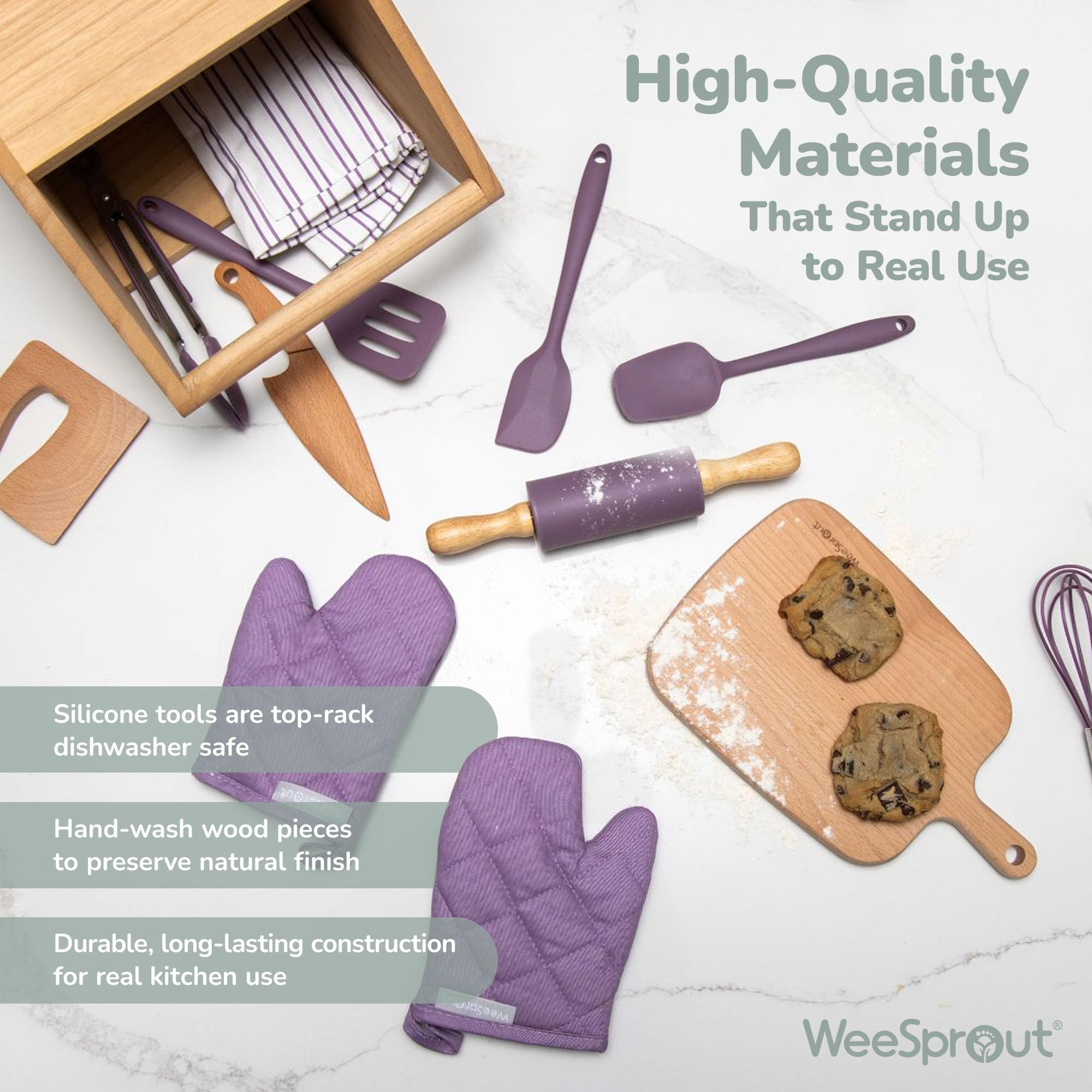 WeeSprout Little Chef carrying case keeps tools organized for storage
