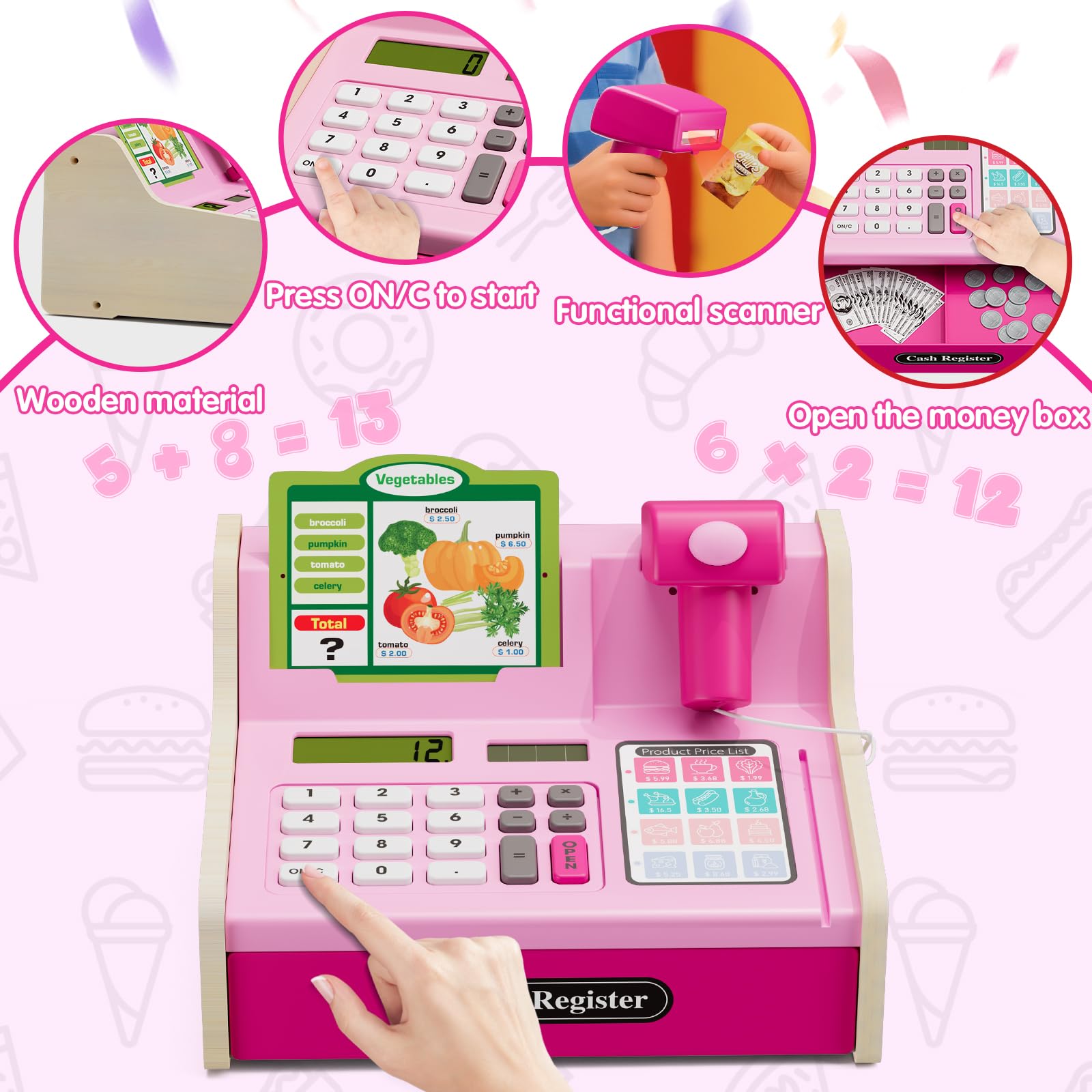 Wee Wonders rechargeable cash register keeps the play going longer.