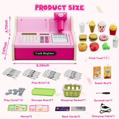Wee Wonders shopping basket and food tray support organized pretend stores.