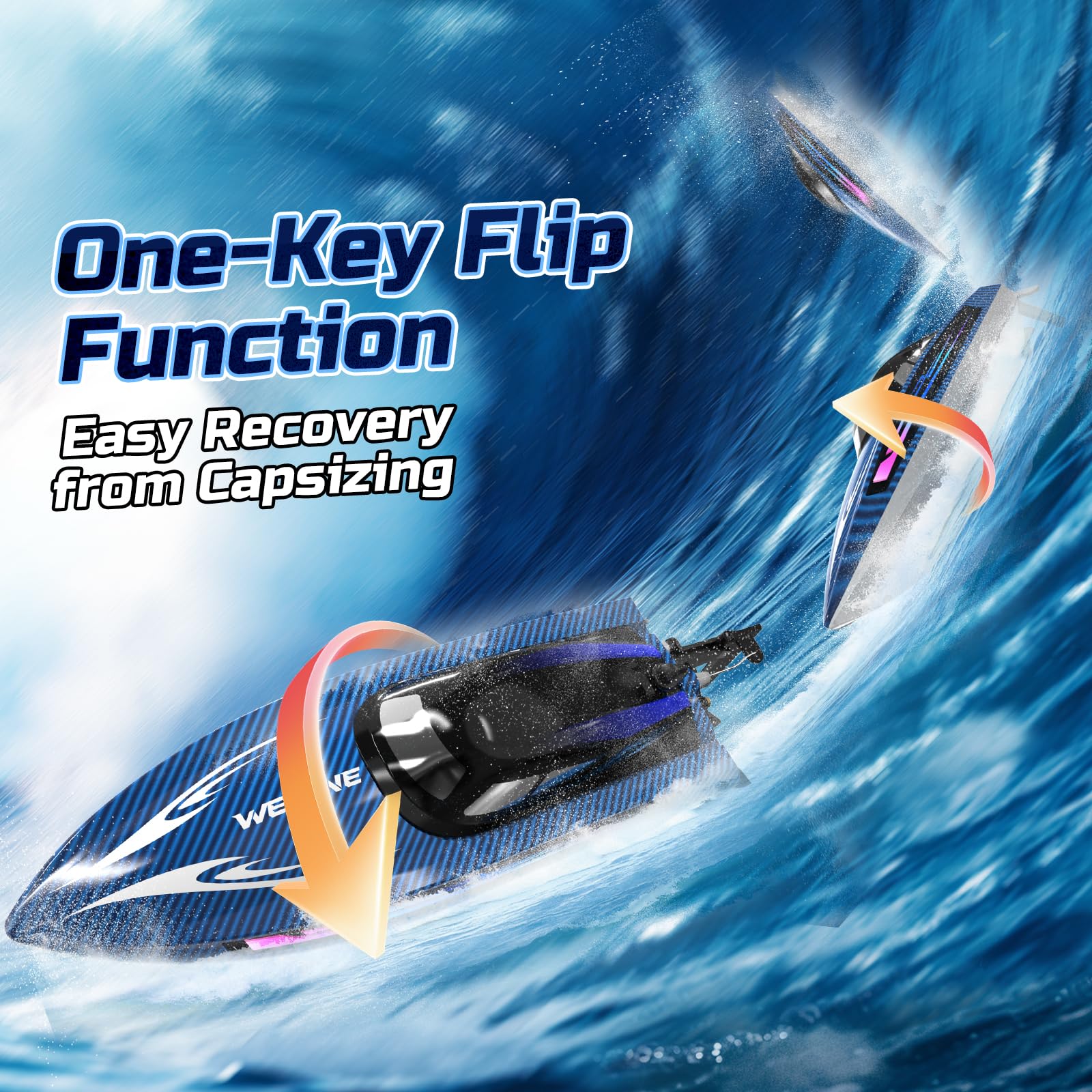 WeFone WF17 multicolor LEDs for nighttime water play.