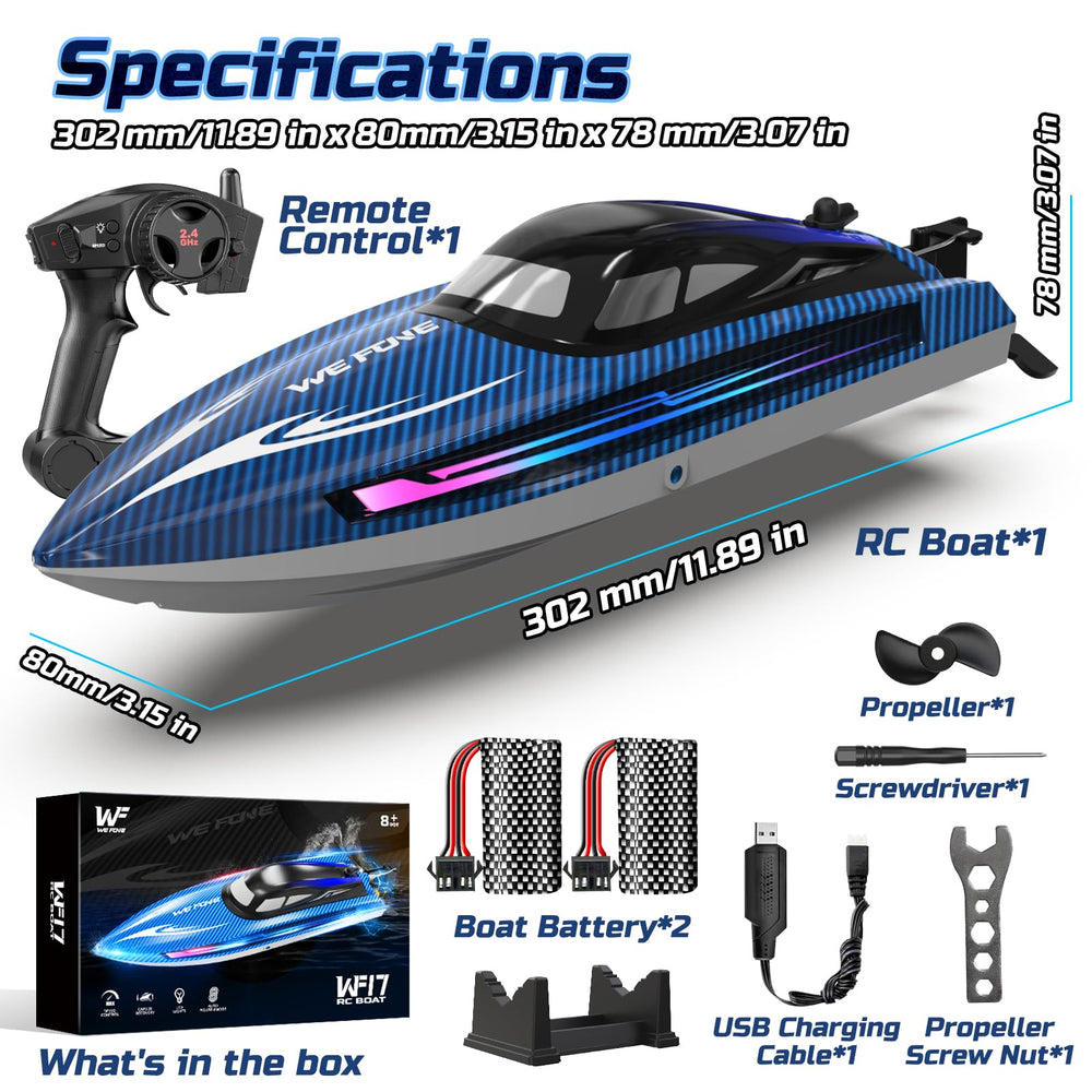 WeFone WF17 blue boat suitable for family fun and races.