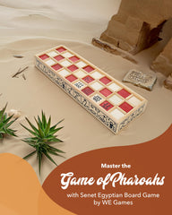 WE Games Senet carved pieces highlighting authentic detailing for immersive ancient-era gaming.