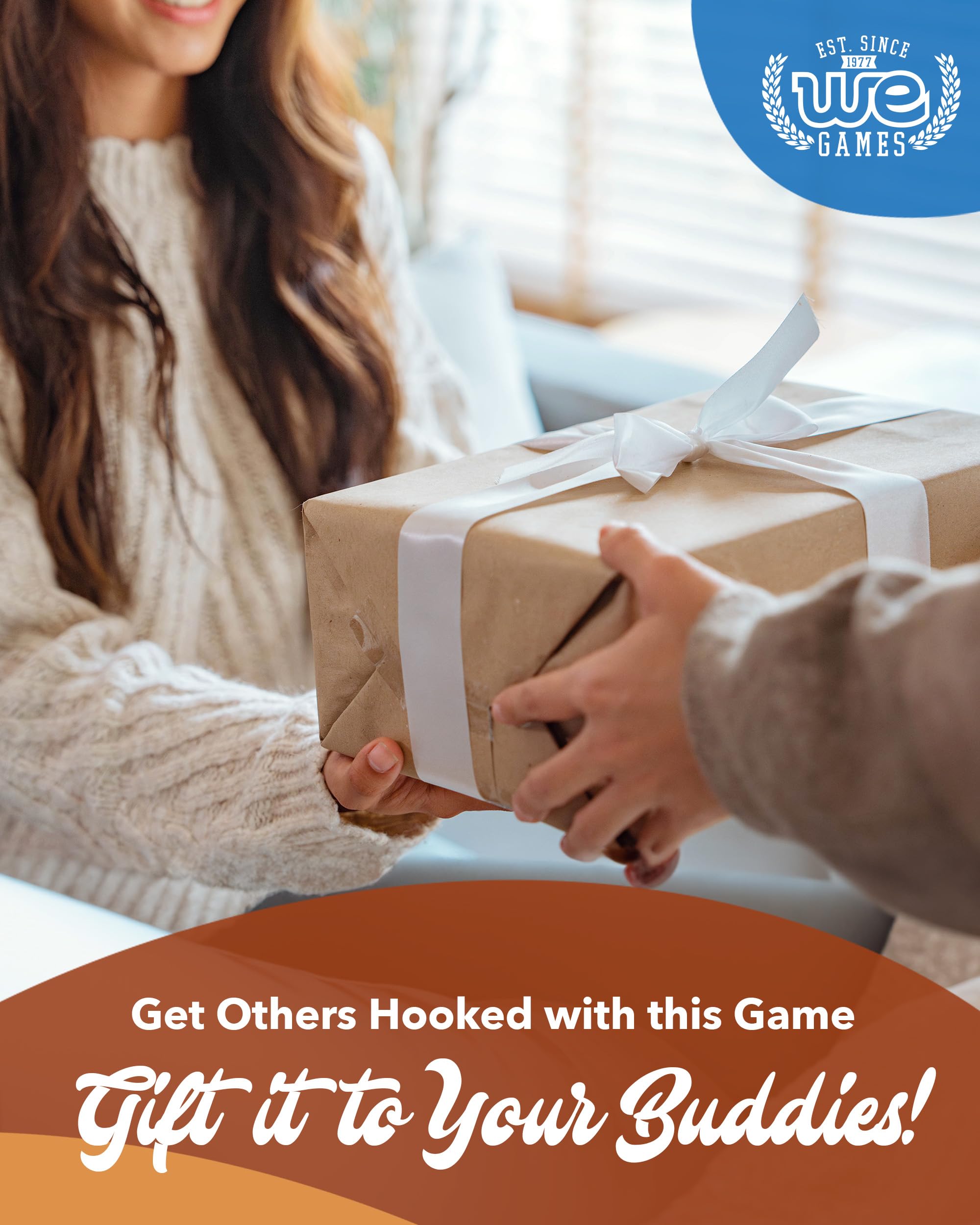 WE Games Senet with Egyptian motifs adds historical ambience to family game night.