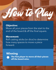 WE Games Senet full set box ready-to-play for gatherings and learning.