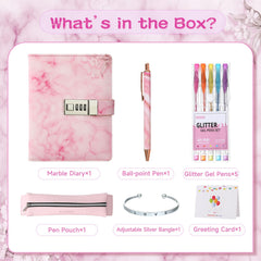WeiAlico diary lock pink gift box, ready for birthdays and thoughtful surprises
