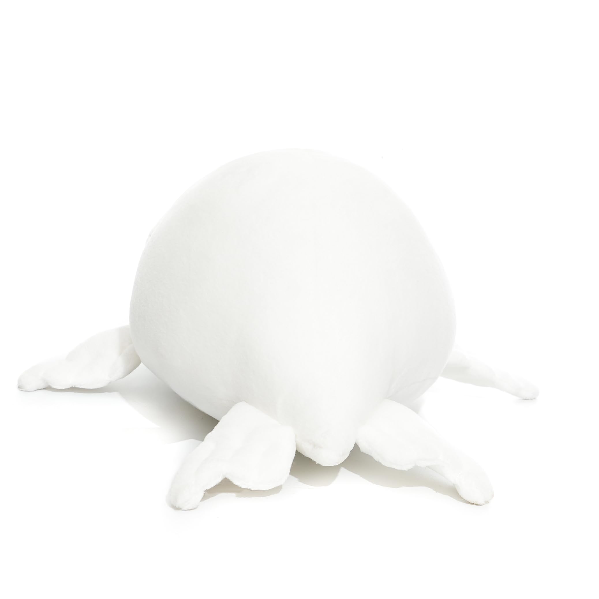 WEIGEDU White Baby Seal Plush Pillow travel-friendly for on-the-go comfort.