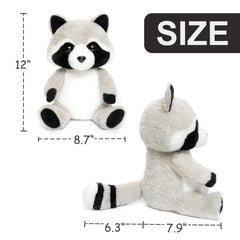 WEIGEDU Coon raccoon plush serves as a bedtime companion