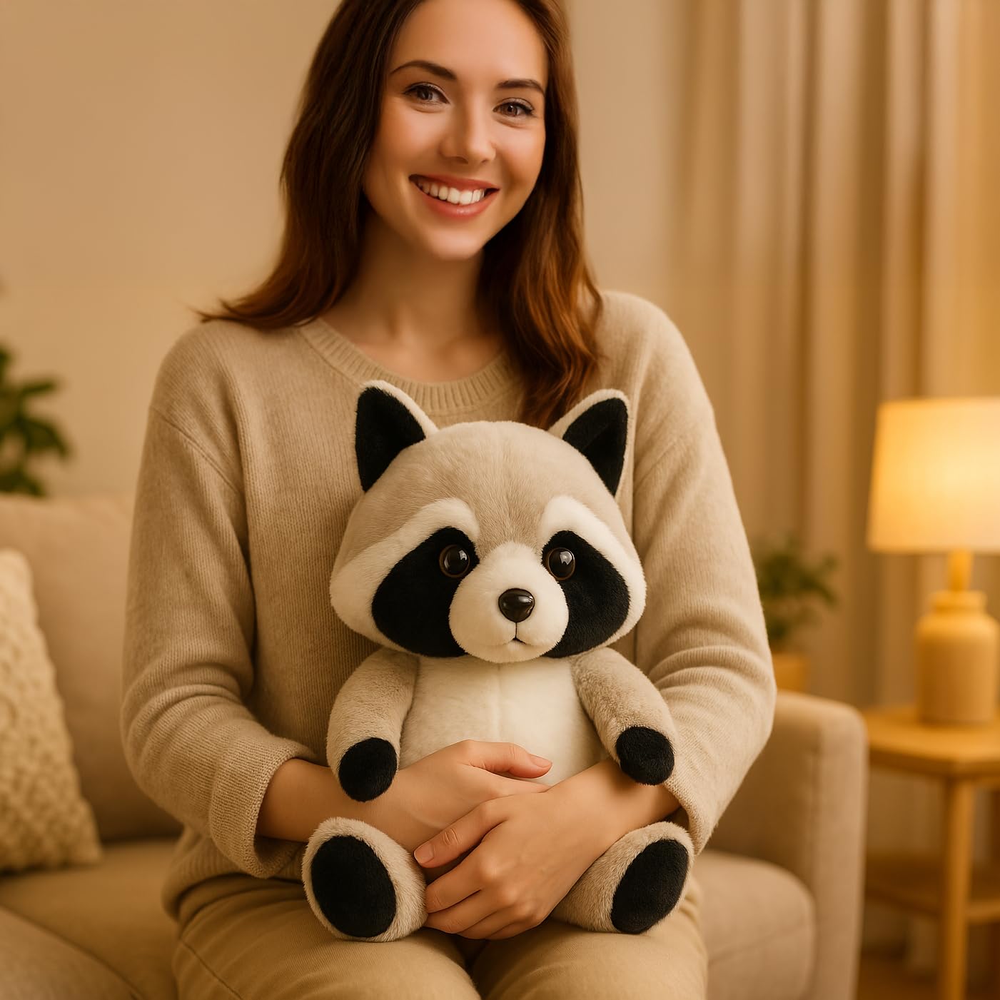 WEIGEDU Coon raccoon plush makes a birthday gift for kids