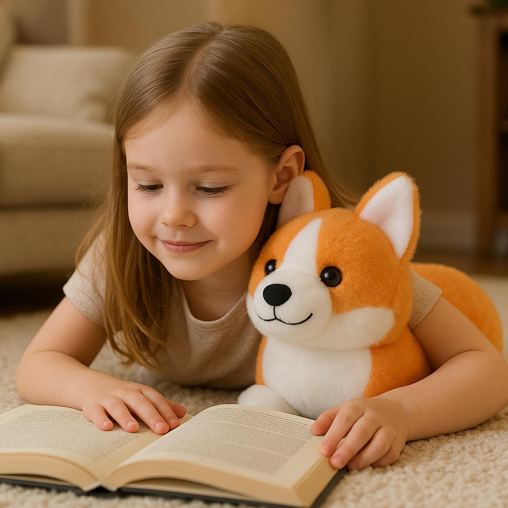 WEIGEDU Corgi Plush cuddly stuffing - keeps shape during hugs and travel.