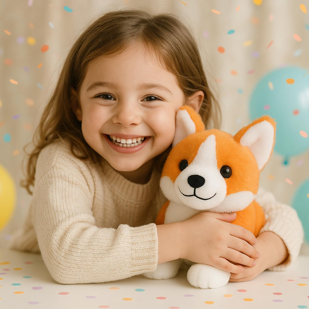 WEIGEDU Corgi Plush face smile - adds friendly charm to playtime.