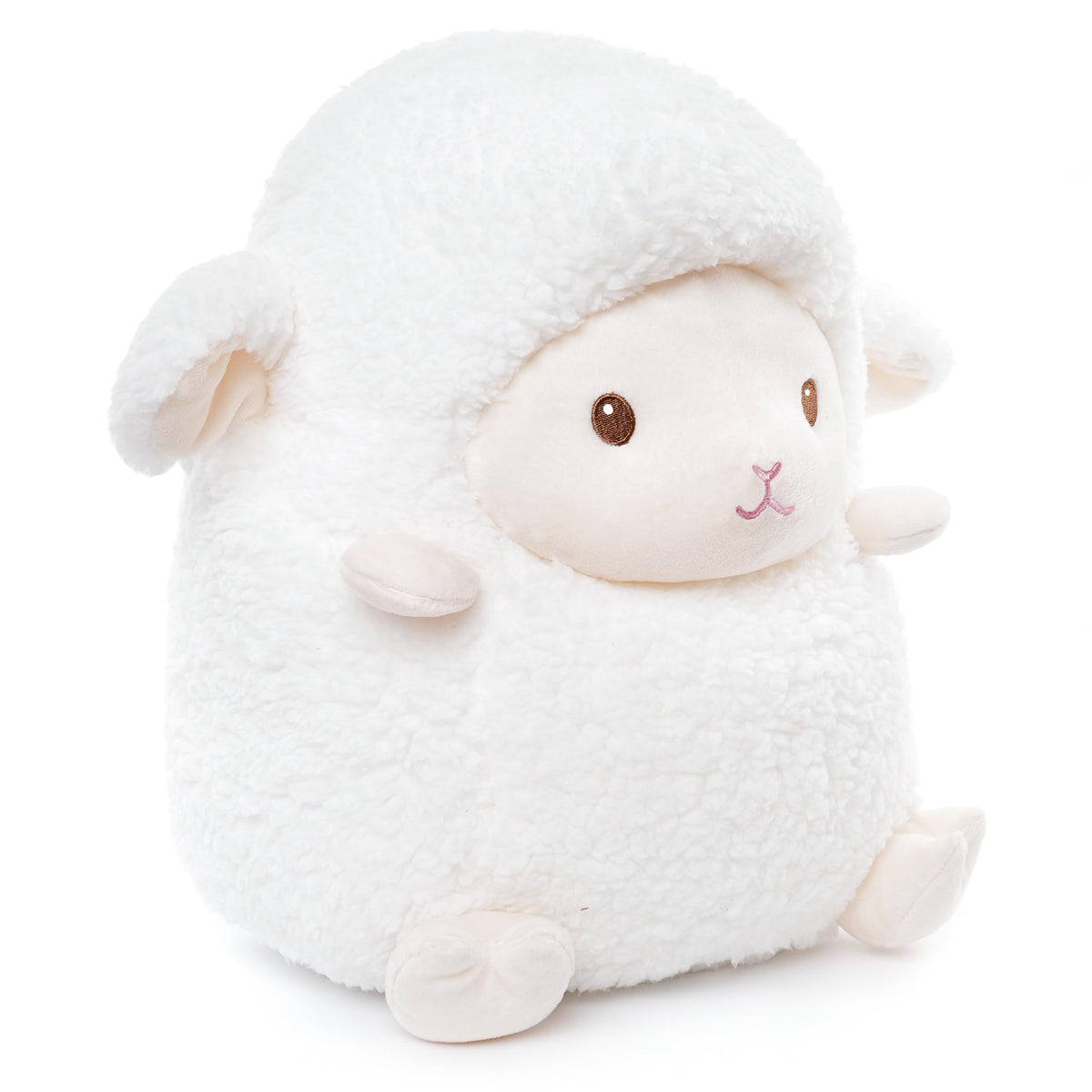 WEIGEDU 14-inch cute sheep plush for cozy hugs and playtime.