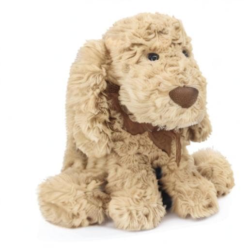 WEIGEDU Goldendoodle stuffed animal stands 11.8 inches tall for versatile play.