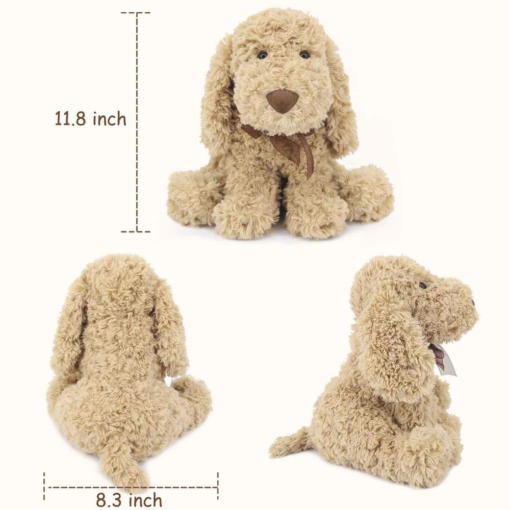 WEIGEDU Goldendoodle stuffed toy is durable and machine washable for easy care.