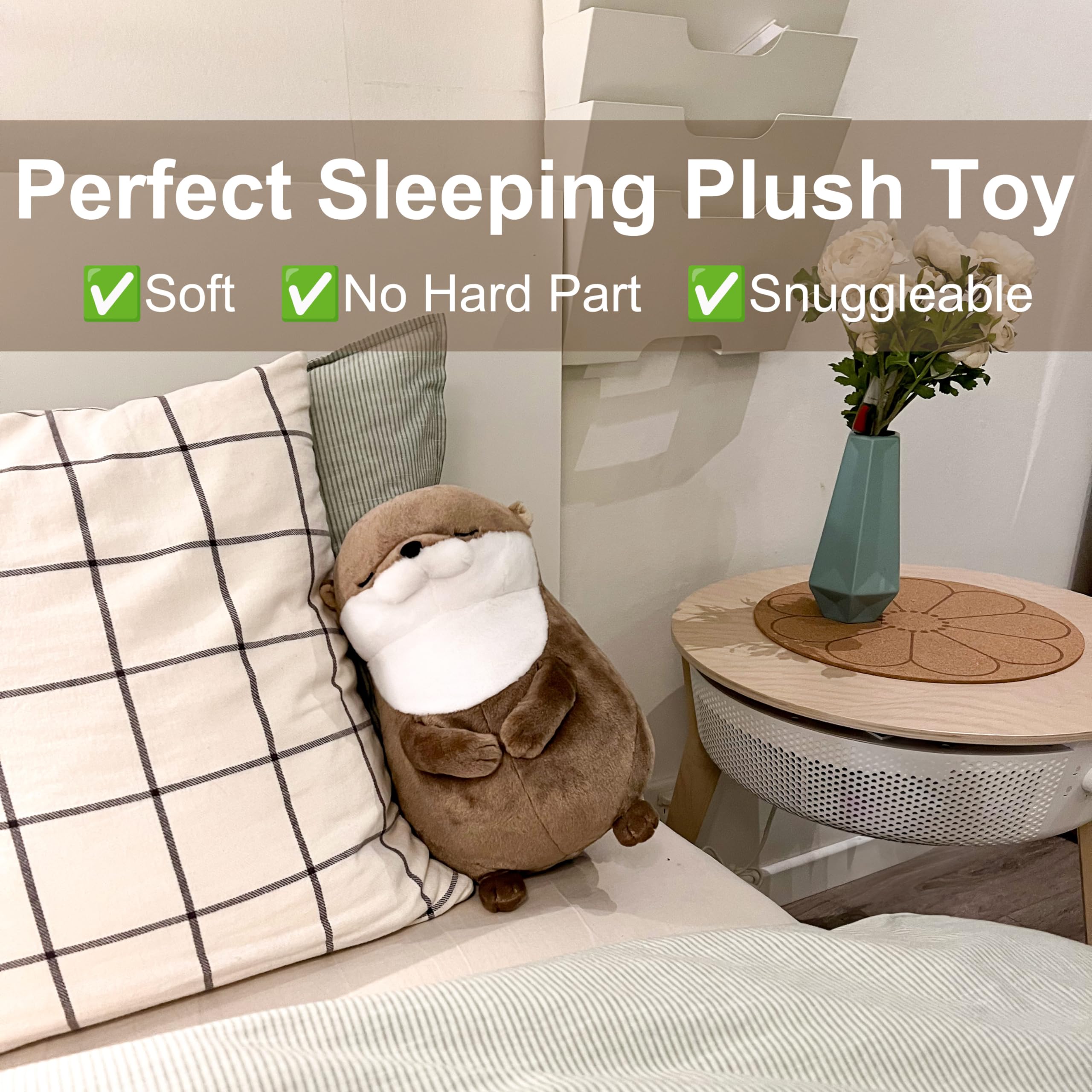 WEIGEDU otter stuffed animal twelve-inch size ready for bedtime and play