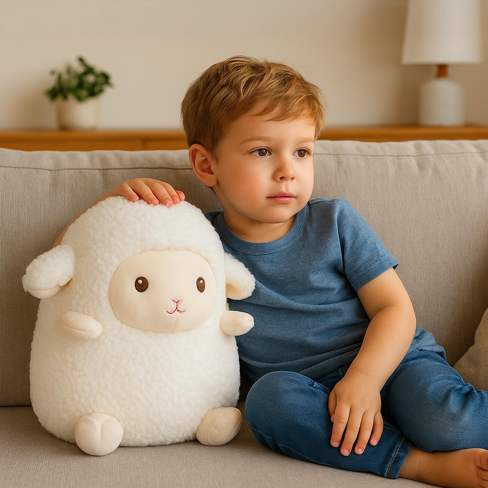 WEIGEDU premium-quality sheep plush crafted for gentle hugs.