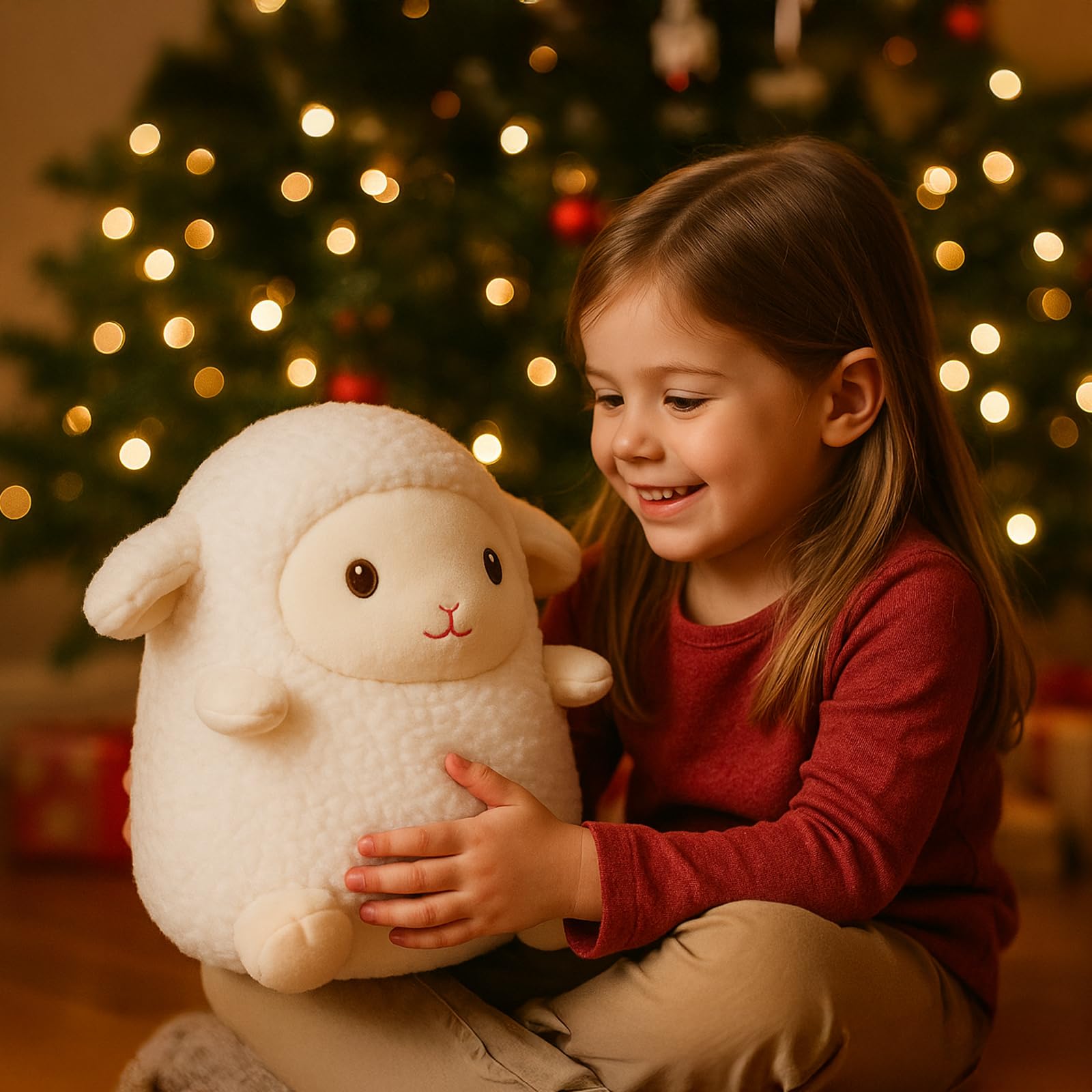 WEIGEDU sheep plush makes a versatile gift for kids, babies, or decor.
