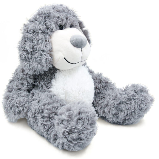 WEIGEDU Smiling Gray Puppy floppy ears close-up emphasizes friendly design