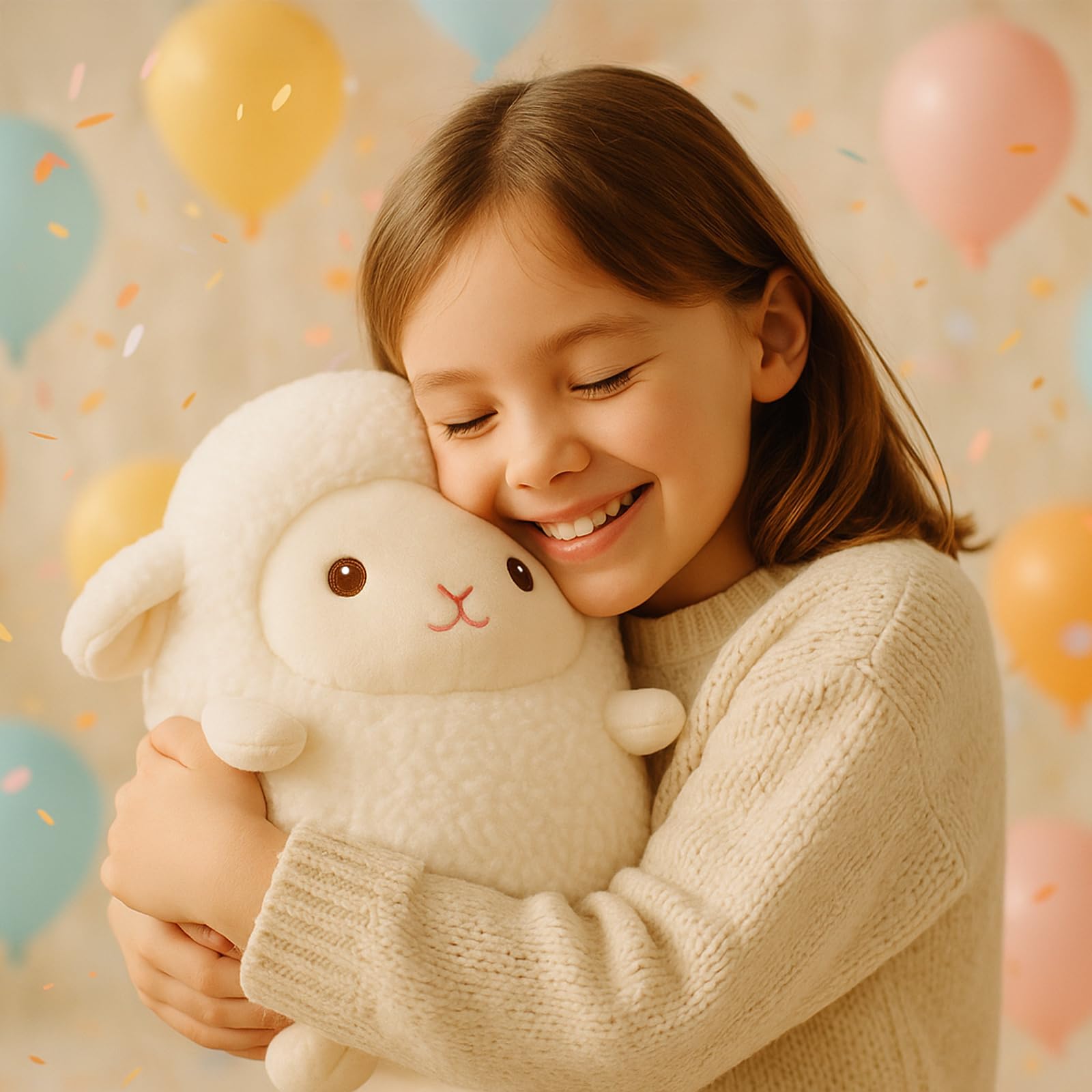 WEIGEDU soft lamb plush pillow for sofa, bed, or travel naps.