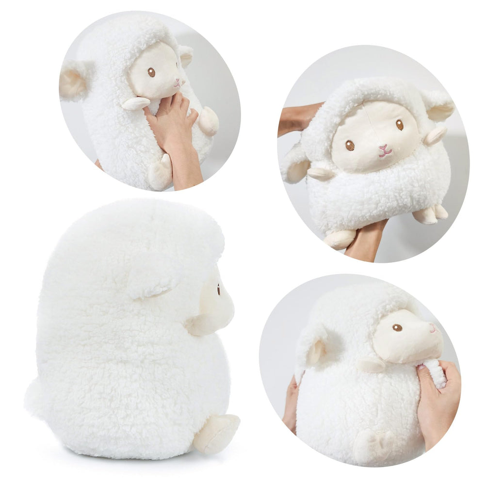 WEIGEDU 14-inch sheep plush as a reliable travel companion.