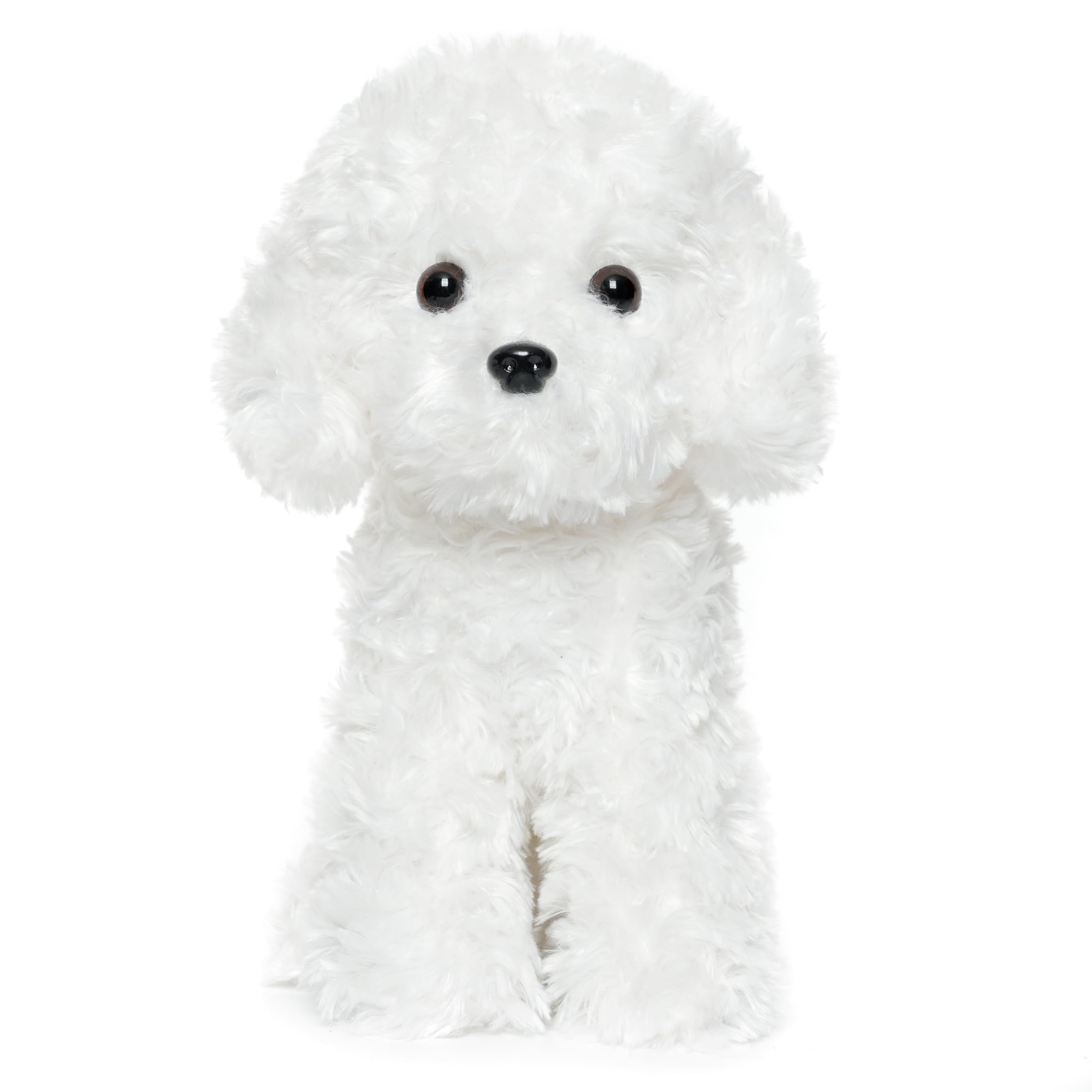 WEIGEDU White Toy Poodle baby-friendly design supports gentle play