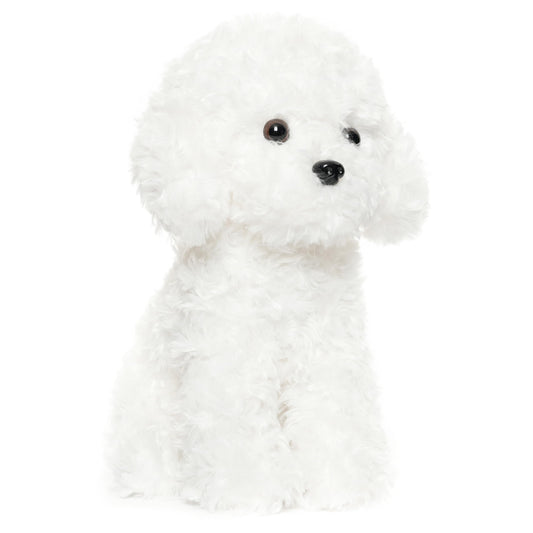 WEIGEDU White Toy Poodle close-up fur texture highlights soft premium materials