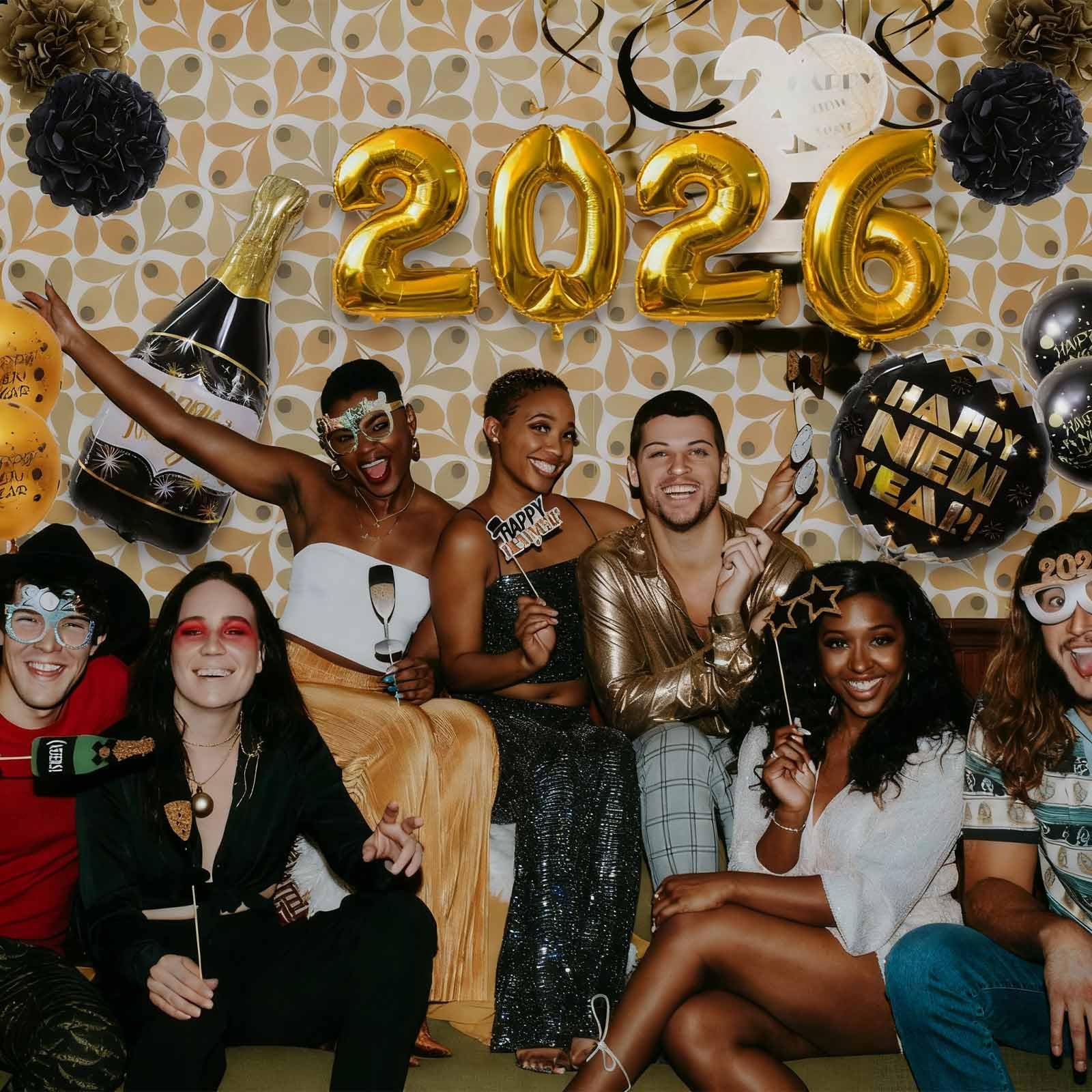 WEIKA 2026 number foil balloon adds bold focal point for photos.