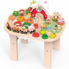 Weilim Activity Table bead maze enhances fine motor skills during tactile exploration.