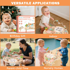 Weilim Activity Table carrot harvest encourages themed discovery and manual dexterity during play.