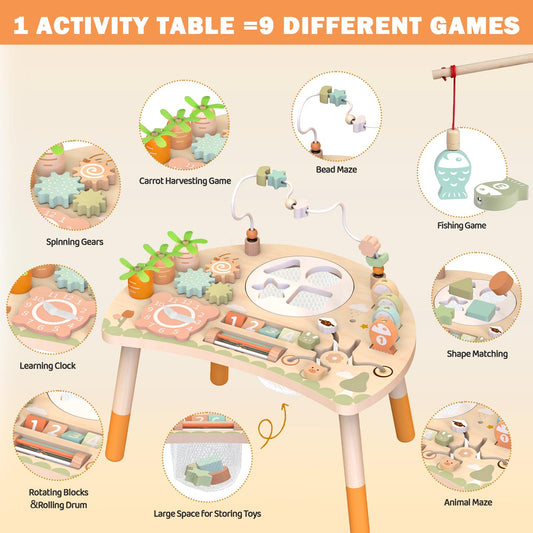 Weilim Activity Table magnetic fishing engages hand-eye coordination and concentration.