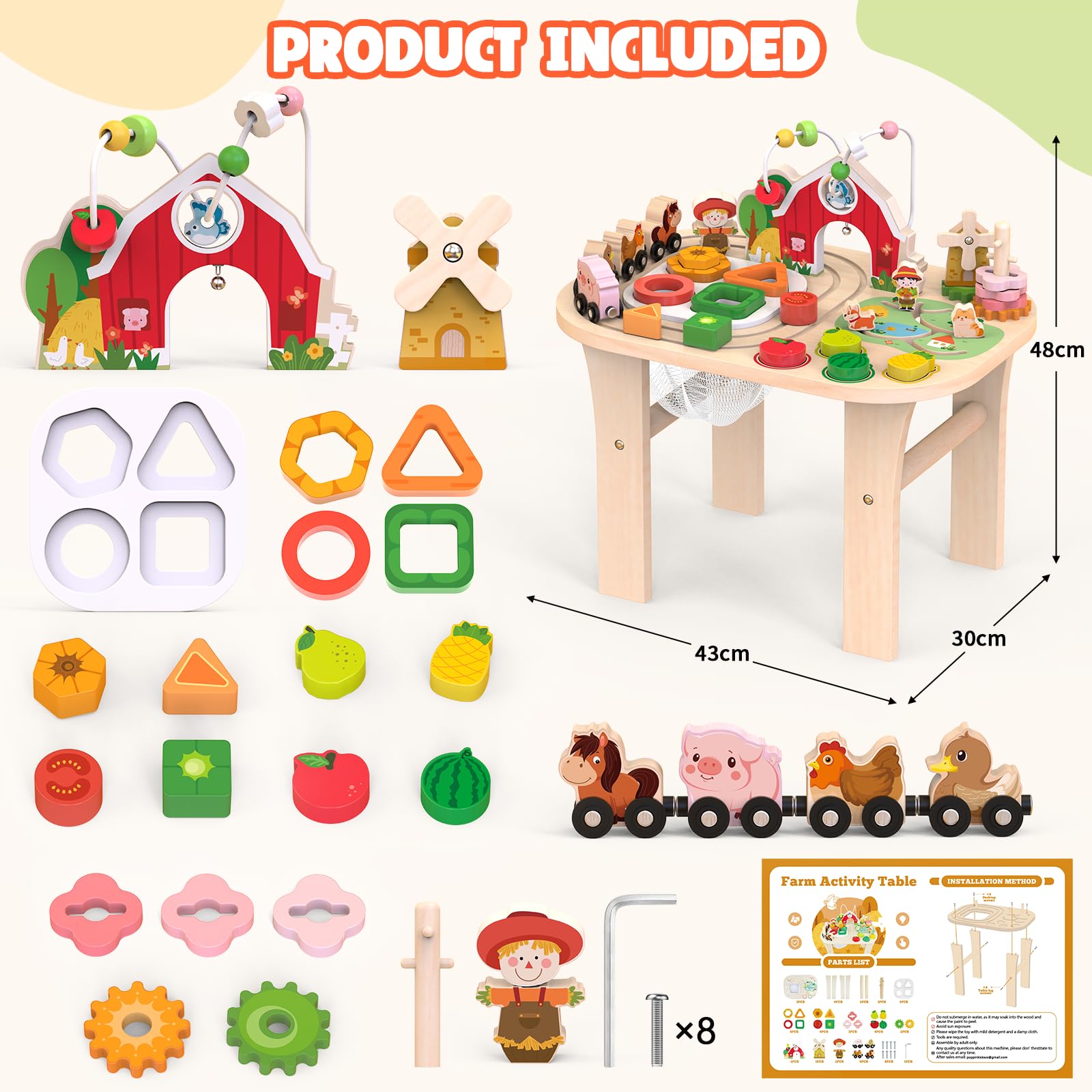 Weilim Activity Table shape sorter promotes early color and shape recognition.