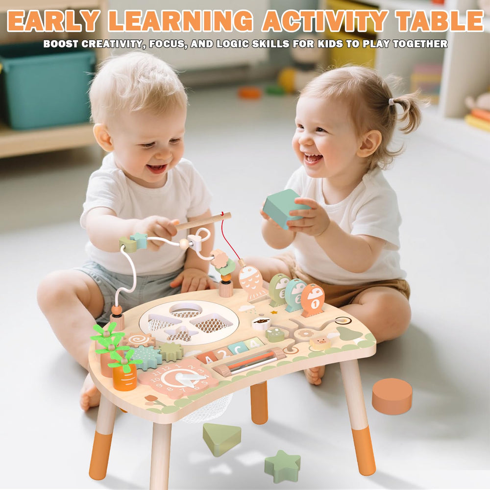 Weilim Activity Table spinning gears supports tactile exploration and sequential thinking.