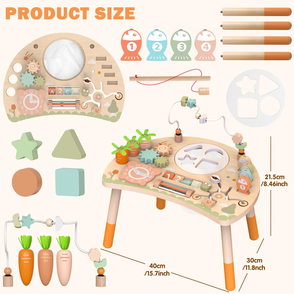 Weilim Activity Table teach-time clock introduces early time awareness during pretend play.