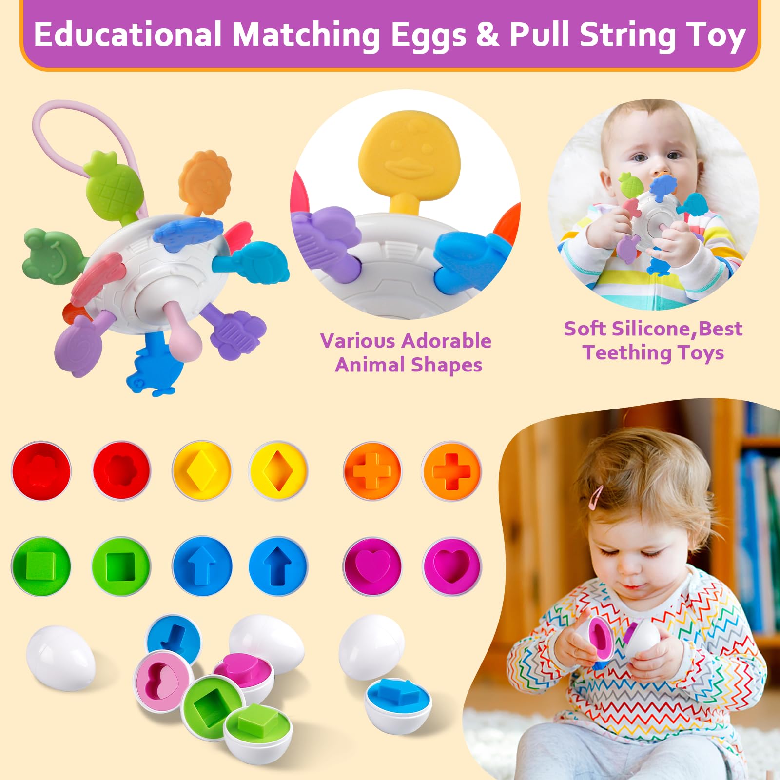 Weilim crab sensory toy offers pull, press, and chew exploration