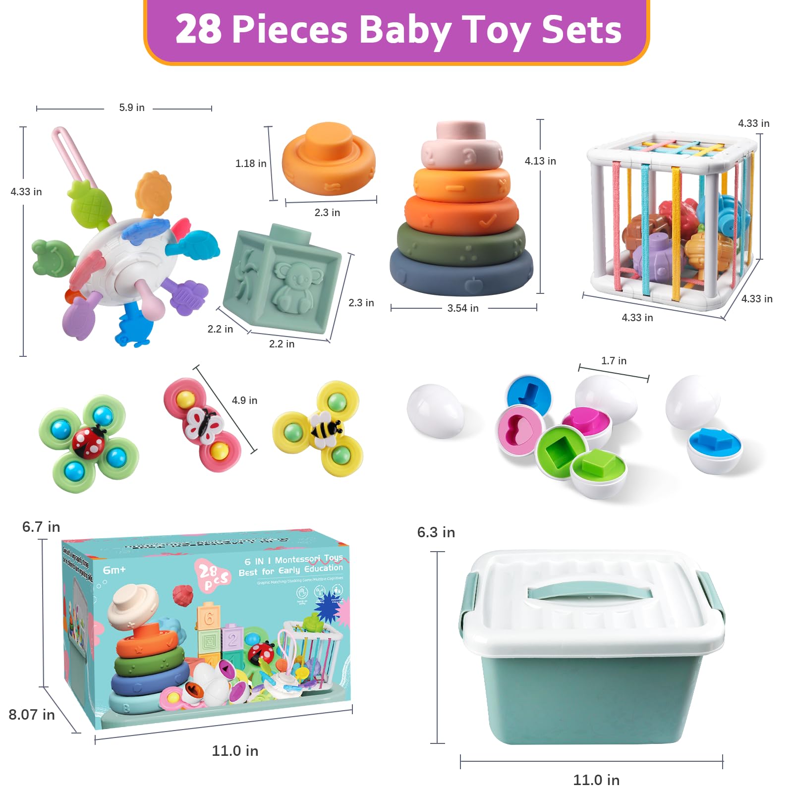 Weilim sensory bin introduces textures and colors for exploration
