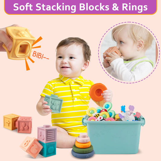 Weilim stacking rings promote fine motor skills through size matching