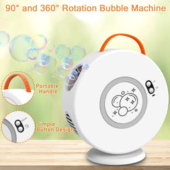 Weilim Bubble Machine rechargeable battery enables wireless, long play sessions.