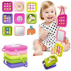 weirtoya Busy Board front view promotes portable, screen-free play for curious toddlers